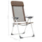 vidaXL - Campingstoelen - 4 - st - inklapbaar - aluminium - bruin