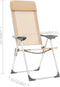 vidaXL - Campingstoelen - 4 - st - inklapbaar - aluminium - crèmewit