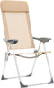 vidaXL - Campingstoelen - 4 - st - inklapbaar - aluminium - crèmewit