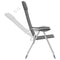 vidaXL - Campingstoelen - 4 - st - inklapbaar - aluminium - grijs
