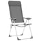 vidaXL - Campingstoelen - 4 - st - inklapbaar - aluminium - grijs
