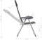 vidaXL - Campingstoelen - 58x69x111 - cm - aluminium - grijs - 2 - st