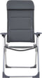 vidaXL - Campingstoelen - 58x69x111 - cm - aluminium - grijs - 2 - st
