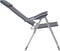 vidaXL - Campingstoelen - 58x69x111 - cm - aluminium - grijs - 2 - st
