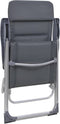 vidaXL - Campingstoelen - 58x69x111 - cm - aluminium - grijs - 2 - st