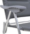 vidaXL - Campingstoelen - 58x69x111 - cm - aluminium - grijs - 2 - st
