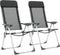 vidaXL - Campingstoelen - inklapbaar - aluminium - zwart - 2 - st
