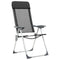 vidaXL - Campingstoelen - inklapbaar - aluminium - zwart - 2 - st