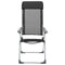 vidaXL - Campingstoelen - inklapbaar - aluminium - zwart - 2 - st