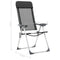 vidaXL - Campingstoelen - inklapbaar - aluminium - zwart - 2 - st