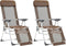 vidaXL - Campingstoelen - met - voetensteun - 2 - st - inklapbaar - textileen - bruin