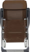 vidaXL - Campingstoelen - met - voetensteun - 2 - st - inklapbaar - textileen - bruin