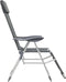 vidaXL - Campingstoelen - met - voetensteun - 2 - st - inklapbaar - textileen - grijs