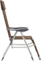 vidaXL - Campingstoelen - met - voetensteun - 2 - st - inklapbaar - textileen - bruin