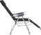 vidaXL - Campingstoelen - met - voetensteun - 2 - st - inklapbaar - textileen - zwart