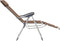 vidaXL - Campingstoelen - met - voetensteun - 2 - st - inklapbaar - textileen - bruin