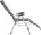 vidaXL - Campingstoelen - met - voetensteun - 2 - st - inklapbaar - textileen - grijs