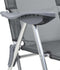 vidaXL - Campingstoelen - met - voetensteun - 2 - st - inklapbaar - textileen - grijs