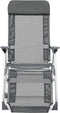vidaXL - Campingstoelen - met - voetensteun - 2 - st - inklapbaar - textileen - grijs