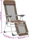 vidaXL - Campingstoelen - met - voetensteun - 2 - st - inklapbaar - textileen - bruin