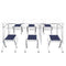 vidaXL - Campingtafel - in - hoogte - verstelbaar - met - 6 - krukken - 180x60 - cm