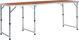 vidaXL - Campingtafel - inklapbaar - 180x60 - cm - aluminium