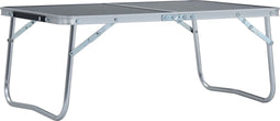 vidaXL - Campingtafel - inklapbaar - 60x40 - cm - aluminium - grijs