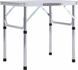 vidaXL - Campingtafel - inklapbaar - 60x45 - cm - aluminium - wit