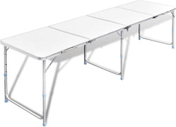 vidaXL - Campingtafel - inklapbaar - en - verstelbaar - 240x60 - cm - aluminium