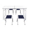 vidaXL - Campingtafel - inklapbaar - en - verstelbaar - aluminium - 120 - x - 60 - cm - 4 - stoelen
