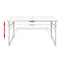vidaXL - Campingtafel - inklapbaar - en - verstelbaar - aluminium - 120 - x - 60 - cm - 4 - stoelen