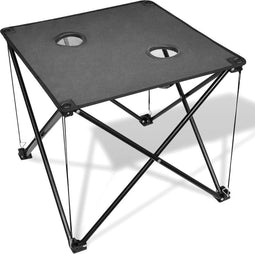 vidaXL - Campingtafel - inklapbaar - (grijs)