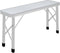 vidaXL - Campingtafel - inklapbaar - met - 2 - banken - aluminium - wit