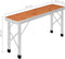 vidaXL - Campingtafel - inklapbaar - met - 2 - banken - aluminium - bruin