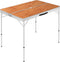 vidaXL - Campingtafel - inklapbaar - met - 2 - banken - aluminium - bruin