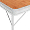 vidaXL - Campingtafel - inklapbaar - met - 2 - banken - aluminium - bruin