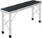 vidaXL - Campingtafel - inklapbaar - met - 2 - banken - aluminium - grijs