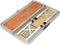 vidaXL - Campingtafel - inklapbaar - met - 2 - banken - aluminium - bruin