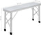 vidaXL - Campingtafel - inklapbaar - met - 2 - banken - aluminium - wit