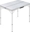 vidaXL - Campingtafel - inklapbaar - met - 2 - banken - aluminium - wit