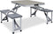 vidaXL - Campingtafel - inklapbaar - met - 4 - zitjes - staal - en - aluminium