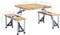 vidaXL - Campingtafel - inklapbaar - met - 4 - zitjes - staal - en - aluminium