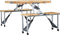 vidaXL - Campingtafel - inklapbaar - met - 4 - zitjes - staal - en - aluminium