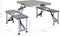 vidaXL - Campingtafel - inklapbaar - met - 4 - zitjes - staal - en - aluminium