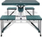 vidaXL - Campingtafel - met - vier - stoelen - extra - licht - aluminium - inklapbaar - (groen)