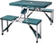 vidaXL - Campingtafel - met - vier - stoelen - extra - licht - aluminium - inklapbaar - (groen)