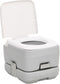 vidaXL - Campingtoilet - draagbaar - 10+10 - L - HDPE - grijs - en - wit