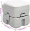 vidaXL - Campingtoilet - draagbaar - 15+10 - L - HDPE - grijs - en - wit