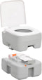 vidaXL - Campingtoilet - draagbaar - 15+10 - L - HDPE - grijs - en - wit