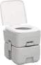 vidaXL - Campingtoilet - draagbaar - 20+10 - L - HDPE - grijs - en - wit